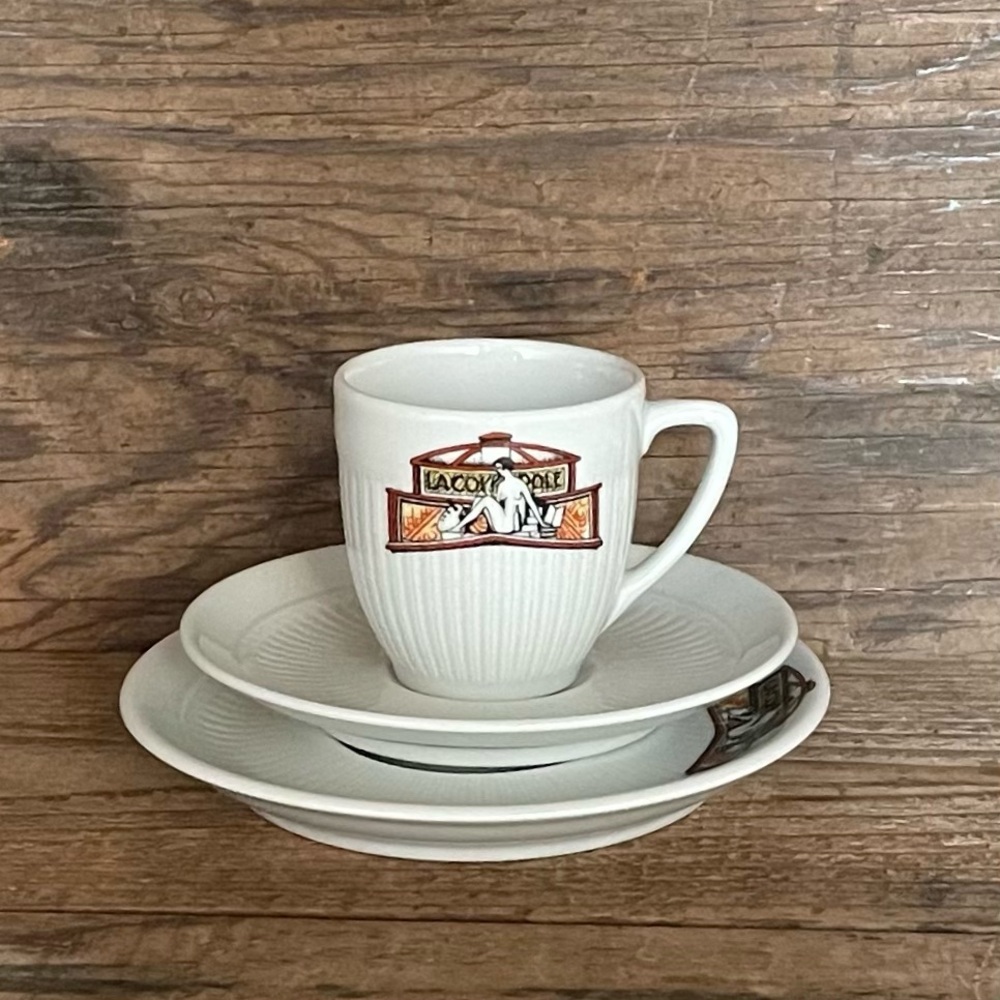 Vintage La Coupole GDA Limoges French Quarter 3 Piece Lot Cup & 2 Saucers